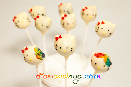 hello kitty cake pops