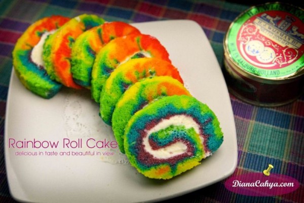 RAINBOW ROLL CAKE  r